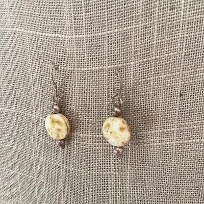 Artisan dangle stone earrings