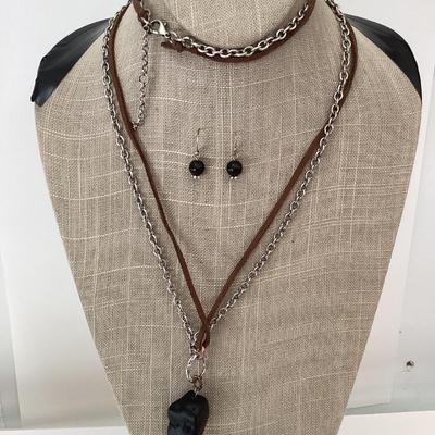 Kim min son necklace w earring set by Mia inspirations
