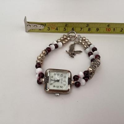 Geneva brown and silver tone watch “Go OCA”