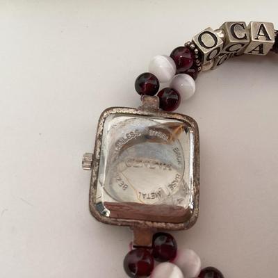 Geneva brown and silver tone watch “Go OCA”