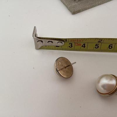 Pearl like earrings only one back