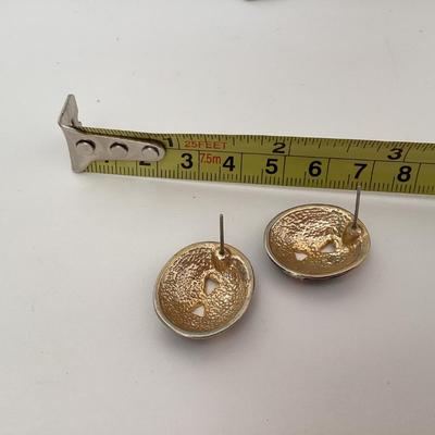 Black and gold toned earrings