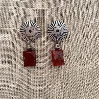 Alice Seely earrings orange and silver tone earrings