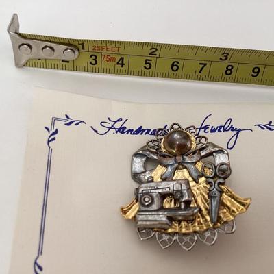 Sewing Angel brooch