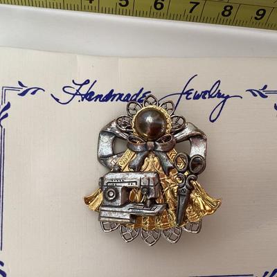 Sewing Angel brooch