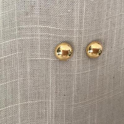 Gold tone earrings. No backs