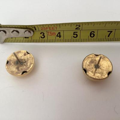 Gold tone earrings. No backs
