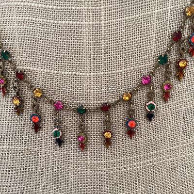 Multicolor necklace and earring set
