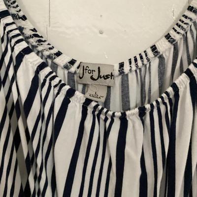J for Justify Zebra striped romper with half shirt size L
