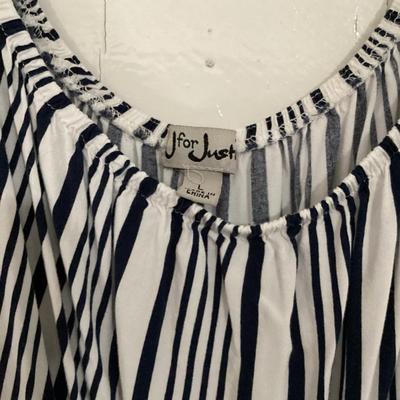 J for Justify Zebra striped romper with half shirt size L
