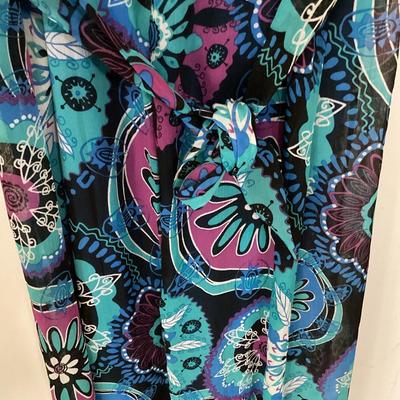 Belle Du jour Blue flower spaghetti strap dress L