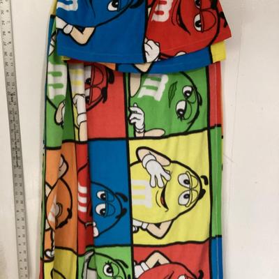 45" x 35" M &M throw blanket