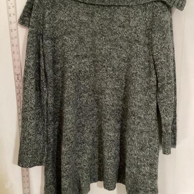 JMS XL grey sweater cardigan w/collar