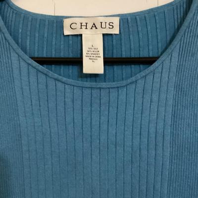 Chaus L women's casual blue long sleeve sweater