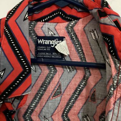Wrangler X-long tails men's shirt 16 1/2 x 34