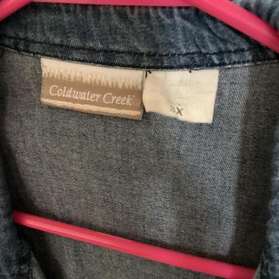 Coldwater creek 3 x long sleeve button up