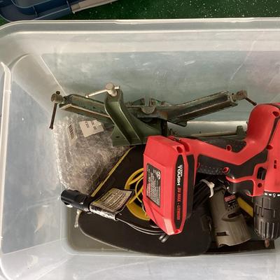 Garage bundle misc. tools tub with lid included if local