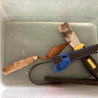 Garage bundle misc. tools tub with lid included if local