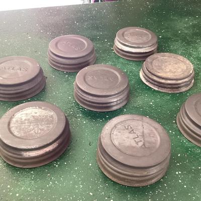 Mason jar lids with porcelain inserts