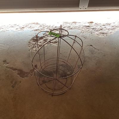 decorative metal bird cage with hanging hoop