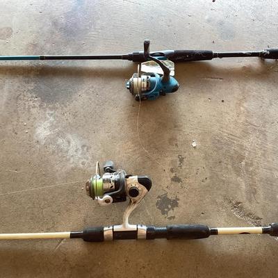2 fishing poles