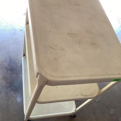 Vintage metal cart, 30 inch tall 16 x 24 widths