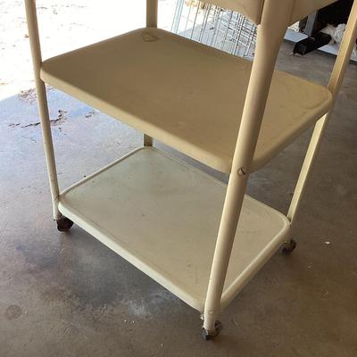 Vintage metal cart, 30 inch tall 16 x 24 widths