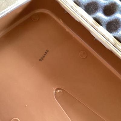 gun case- vintage brown rifle hard case with buck detail