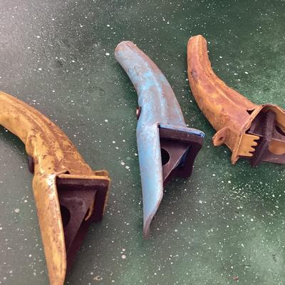 3 vintage oil can spouts with self piercing metal tip