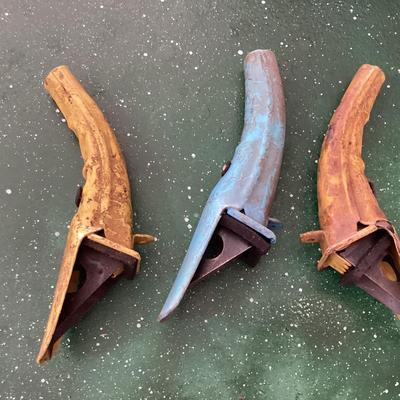 3 vintage oil can spouts with self piercing metal tip