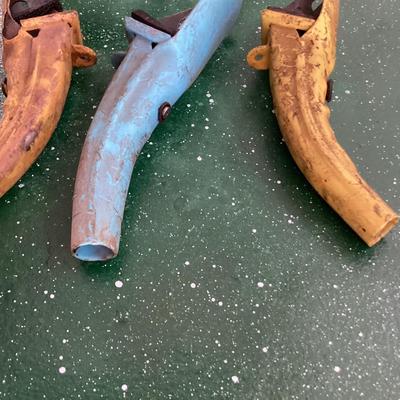 3 vintage oil can spouts with self piercing metal tip