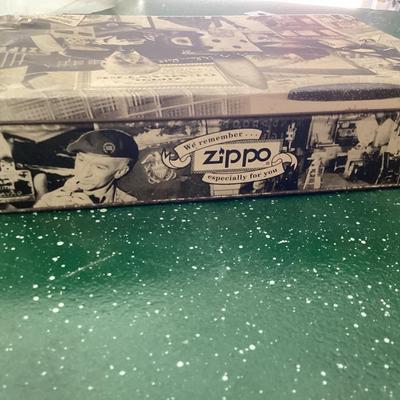 6.5" x 10" x 2" zippo metal box with lid