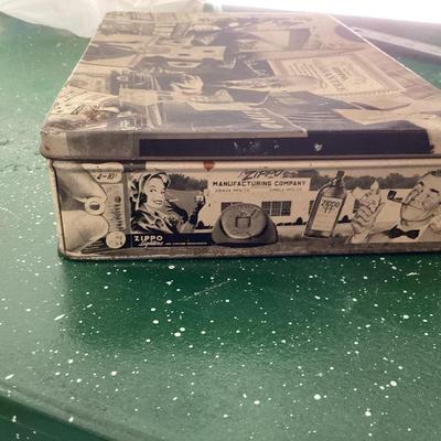 6.5" x 10" x 2" zippo metal box with lid
