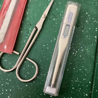 Tweezers, scissors, thermometers bundle
