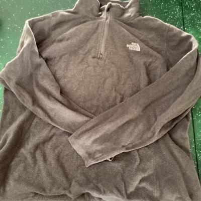 north face collared sweater gray size youth XLarge