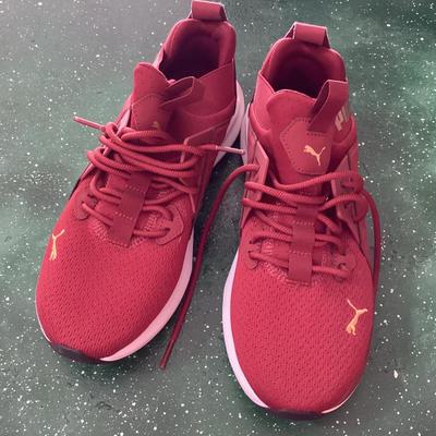 US women's size 8 puma dark red running shoes