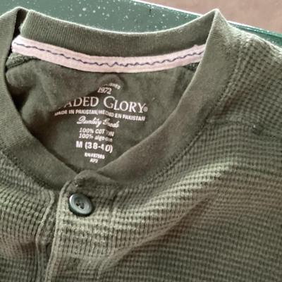faded glory army green size m cotton fabric