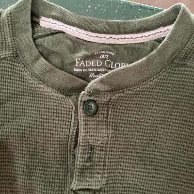 faded glory army green size m cotton fabric
