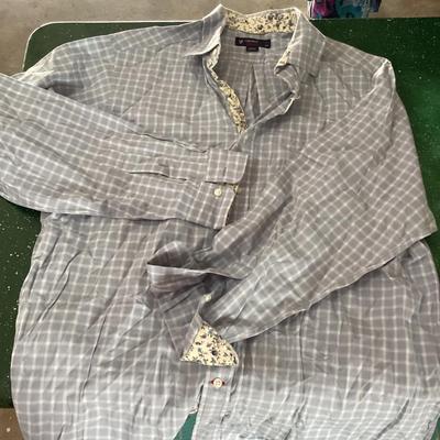 creme au men's long sleeve button up with floral cuffs detail