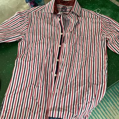 English laundry navy blue and red men's 15 1/2 34/35