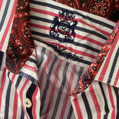 English laundry navy blue and red men's 15 1/2 34/35
