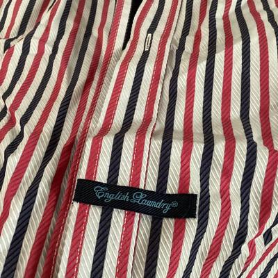 English laundry navy blue and red men's 15 1/2 34/35