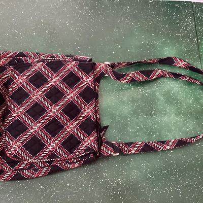 Black red and white vera Bradley bag 12x14 with adjustable strap