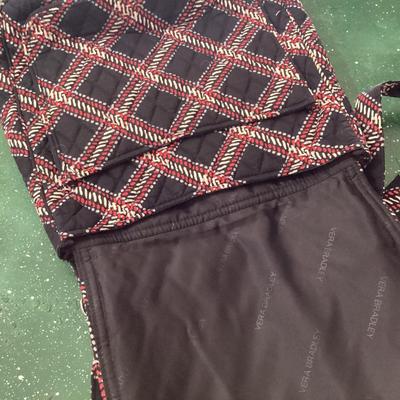 Black red and white vera Bradley bag 12x14 with adjustable strap