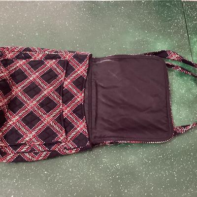 Black red and white vera Bradley bag 12x14 with adjustable strap