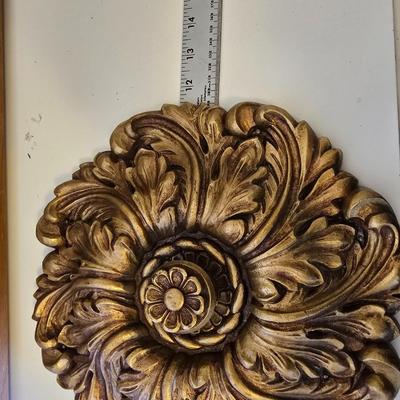 Vintage Mid-Century Bird Wall Art And Ornate Gold Decorative Plaques