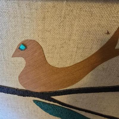 Vintage Mid-Century Bird Wall Art And Ornate Gold Decorative Plaques