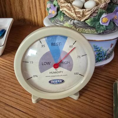 Vintage Bird figurine - barometer - vintage bird book - and more
