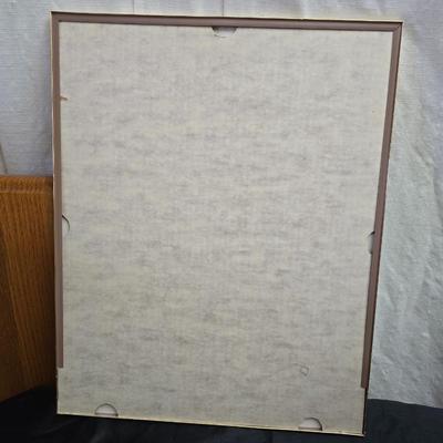 Framed wall art - porcelain flowers - faux flowers - vintage floral plate and more