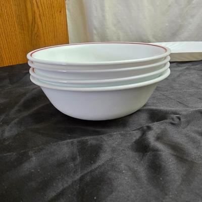 Correlle corning ware Burgundy rose dinnerware With Butterfly gold gravy boat